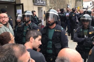 Amnistiados 45 guardias civiles por las cargas del 1-O en Dosrius (Barcelona)