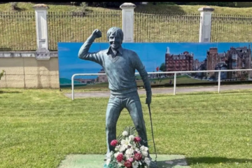 Desaparece la estatua en honor a Seve Ballesteros en su ciudad natal
