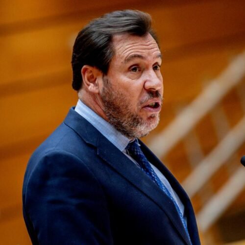 Rueda de prensa del ministro de Transportes, Óscar Puente