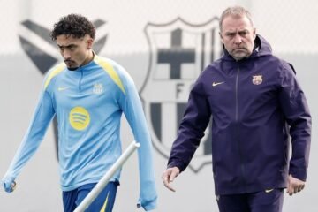 Flick: “Fui al vestuario del árbitro para que me explicase el fuera de juego del gol de Cubarsí”