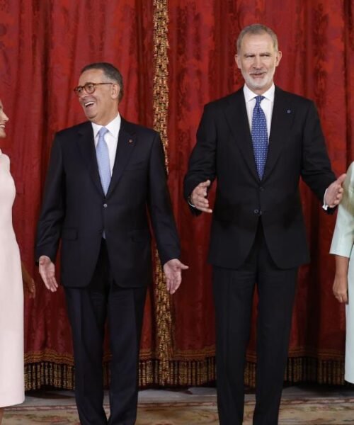 Los Reyes reciben al presidente de Portugal en una visita de buena vecindad