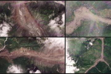 Impresionantes imágenes de satélite muestran el antes y después de la riada gigantesca en Nepal y Tibet