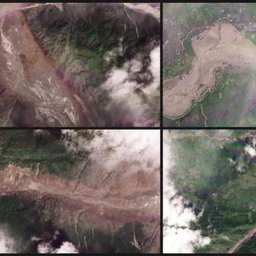 Impresionantes imágenes de satélite muestran el antes y después de la riada gigantesca en Nepal y Tibet