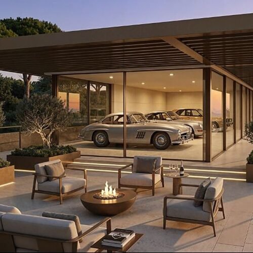 Un museo en casa: la arquitectura residencial rediseña el garaje para integrar el coche en el salón
